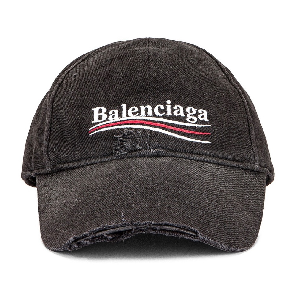 Balenciaga Political Campaign Hat Black and White Baseball Cap